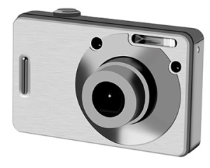 Illustration of a camera isolated in a white background.